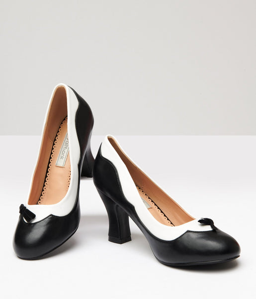 Black and white spectator pumps online