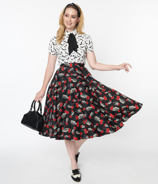Rockabilly 'naomi' Rose and Skull Wiggle Dress With Gathered Front, Ric Rac  Trim, Pencil Skirt and Black Pleat Custom Made to Fit -  Canada
