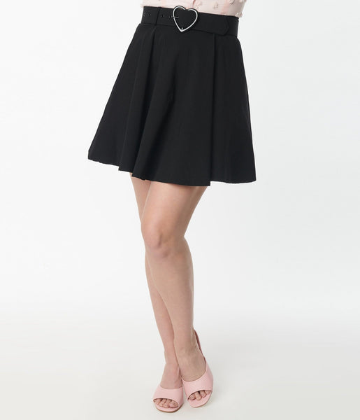 Collectif Black Adore Flare Skirt