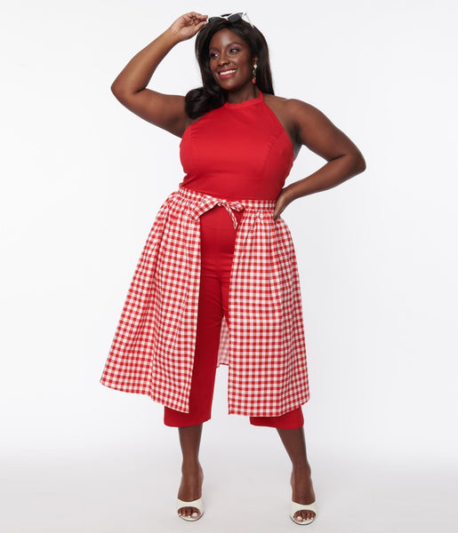 Gingham skirt shop plus size