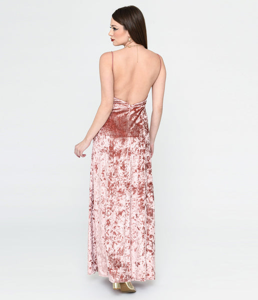 Crushed velvet hotsell maxi dress