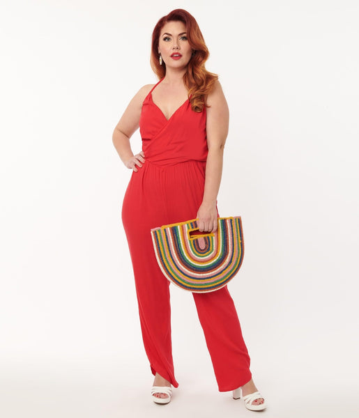 Red jumpsuit for store plus size