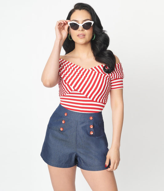 How to Style 1950s High-Waisted Shorts for The Summer - Unique Vintage