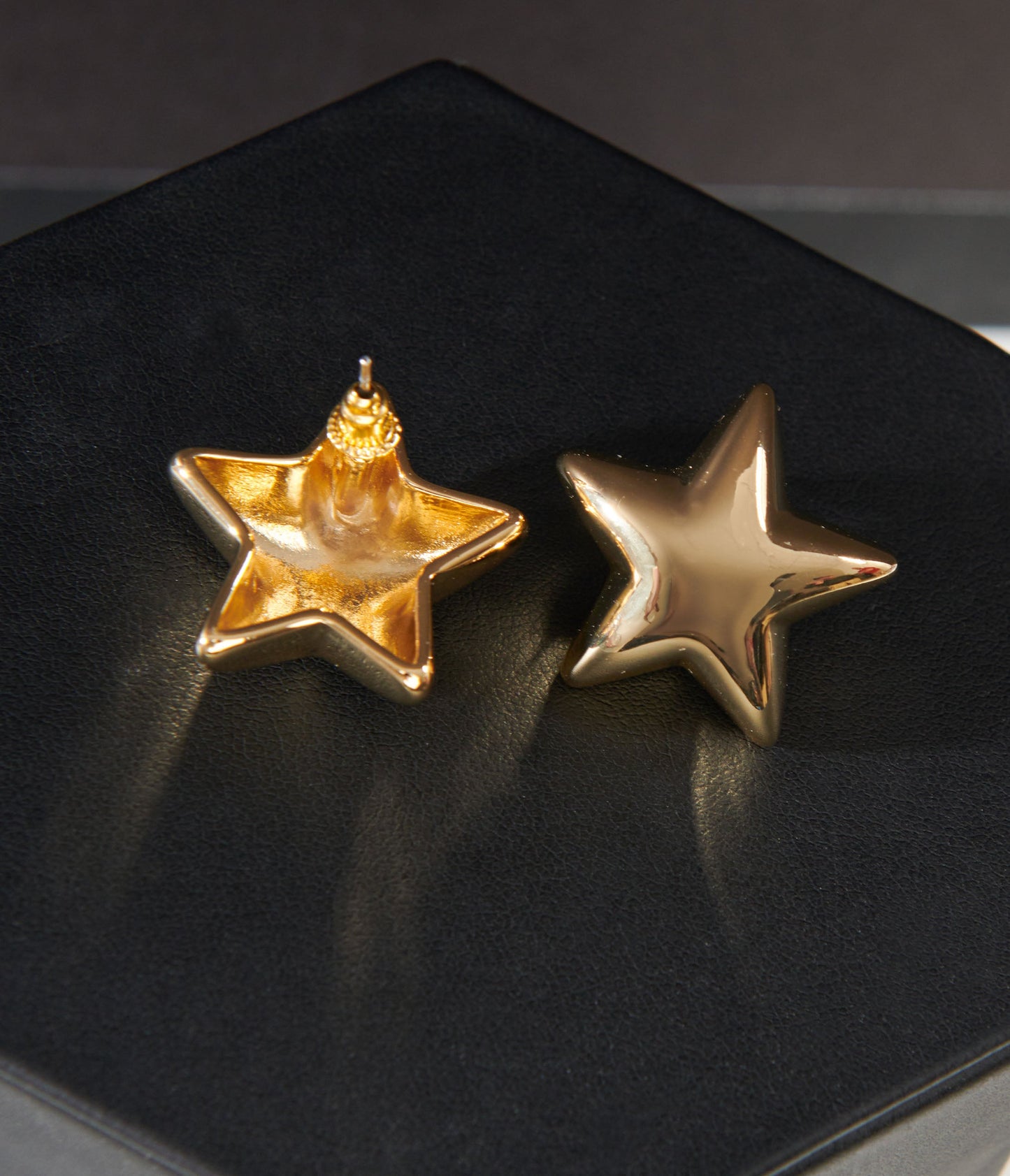 14K Gold Dipped Star Stud Earrings - Unique Vintage - Womens, ACCESSORIES, JEWELRY