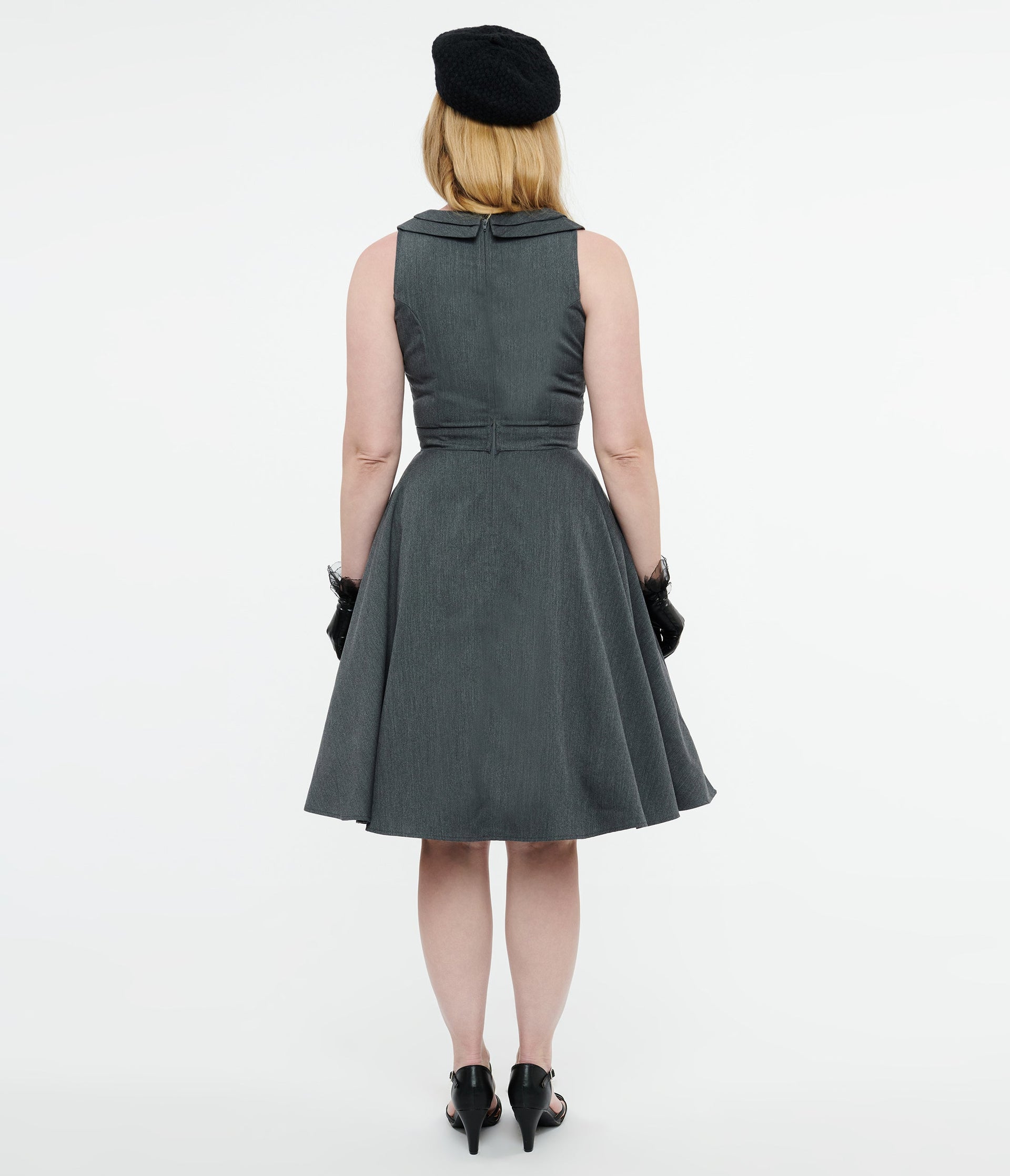 1950s Grey Swing Dress - Unique Vintage - Womens, DRESSES, SWING