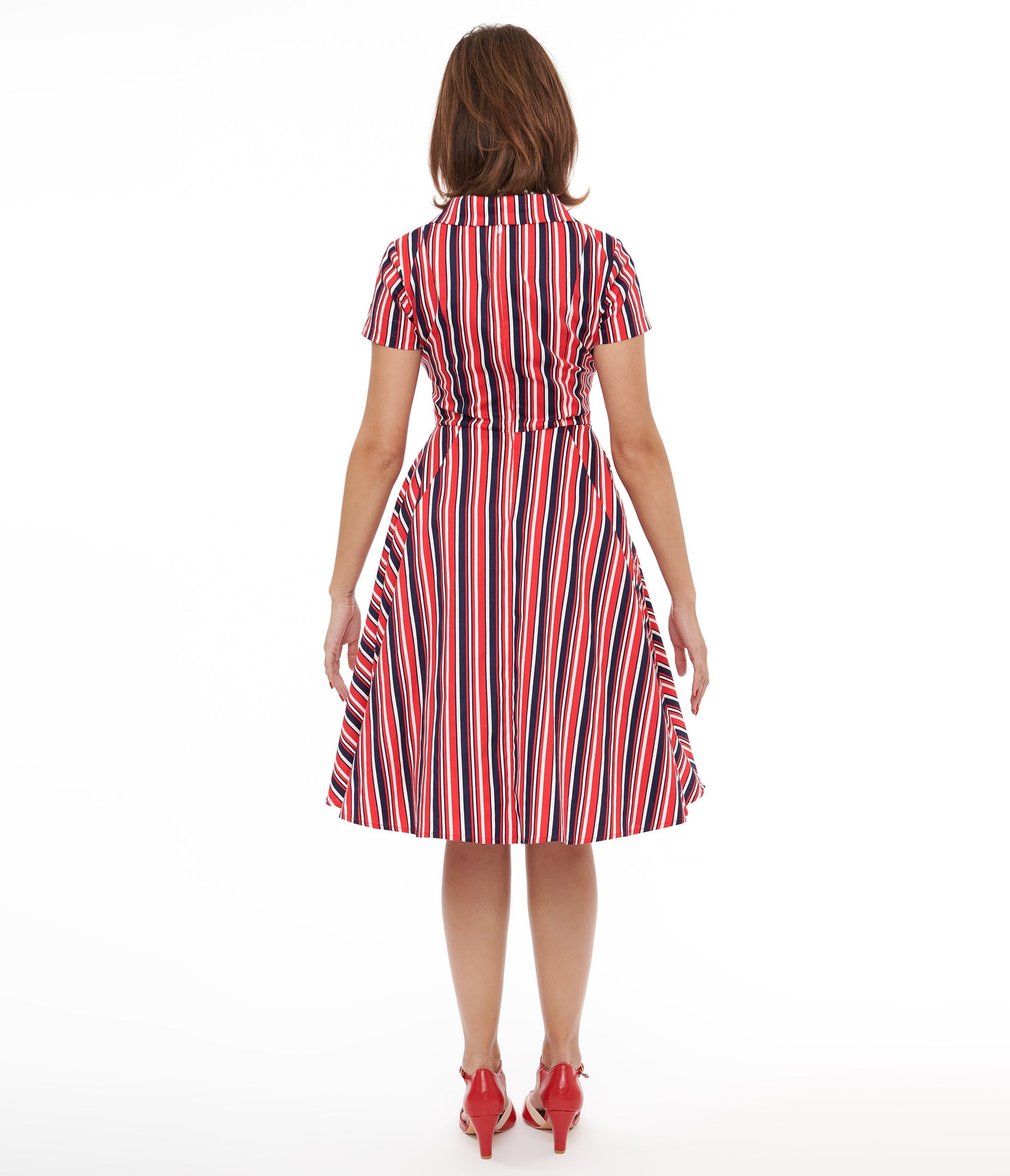 Vintage Dress With Navy Red and White buy Pattern