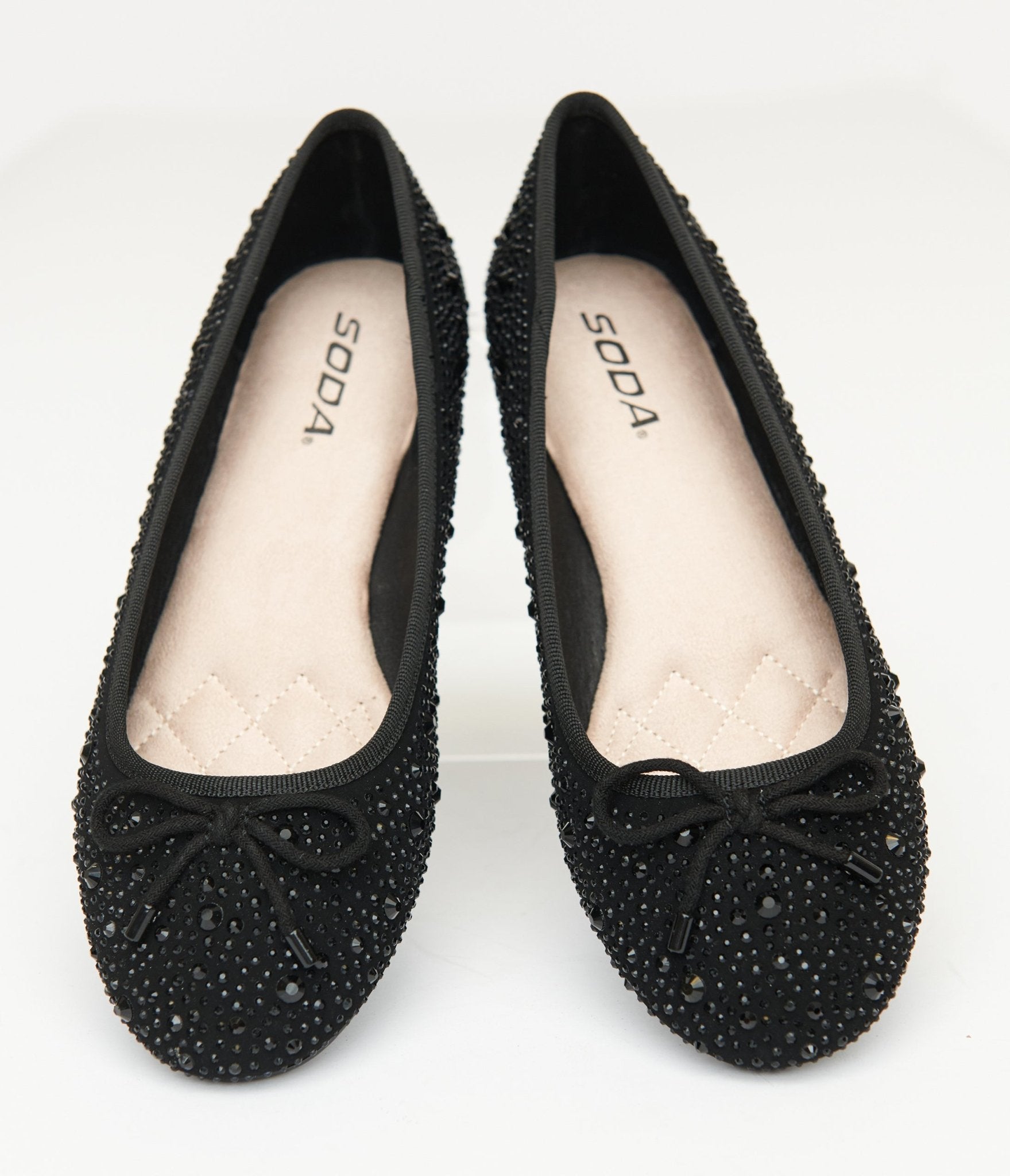 1960s Black Sparkle Flats - Unique Vintage - Womens, SHOES, FLATS