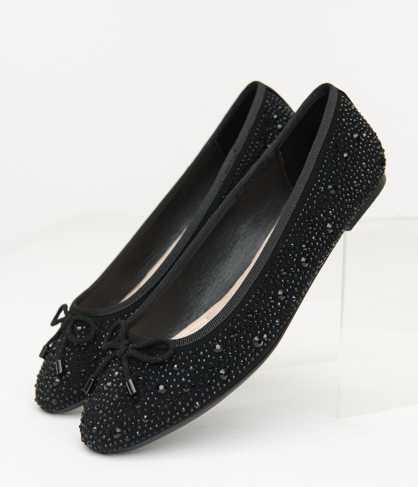 1960s Black Sparkle Flats - Unique Vintage - Womens, SHOES, FLATS