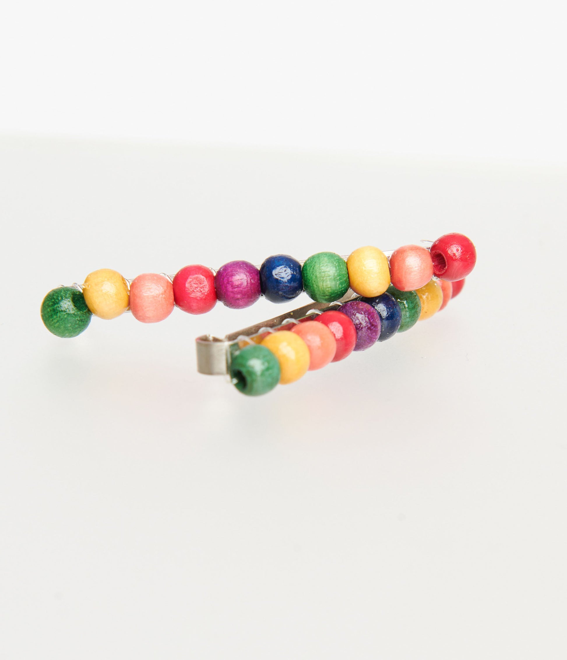 1980s Rainbow Beaded Barrette Set - Unique Vintage - Womens, ACCESSORIES, HAIR