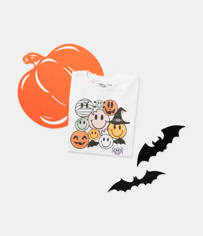 Trick or Treat Faces Youth Graphic Tee