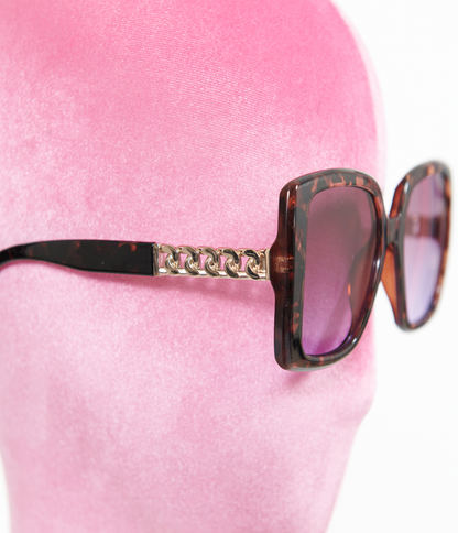 1970s Brown Tortoise Square Sunglasses