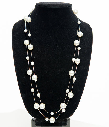 Unique Vintage 60" Long Pearl Necklace