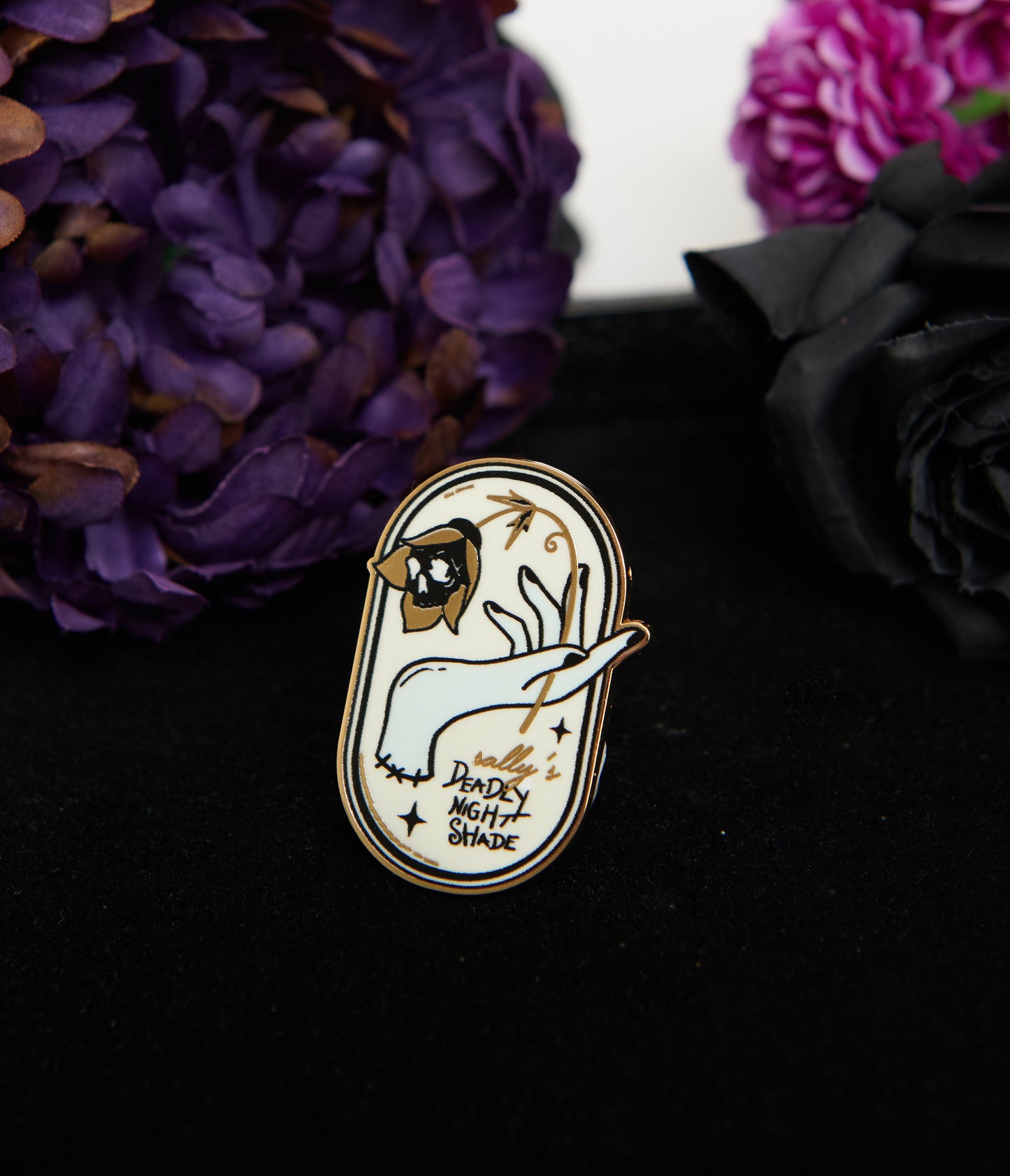 Disney The Nightmare Before Christmas collection by Unique Vintage Sally's Nightshade Pin