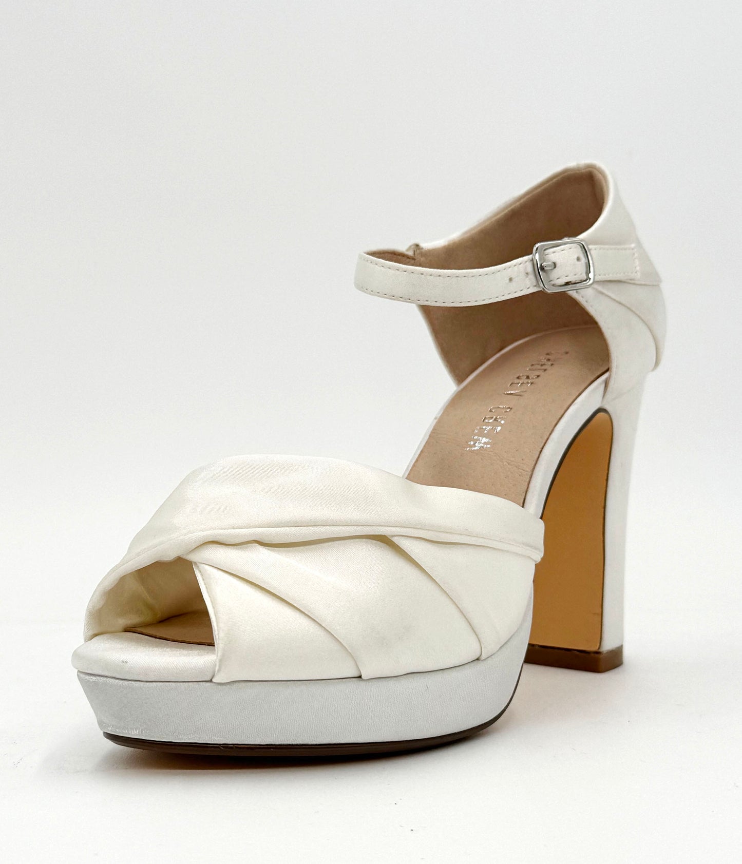 Chelsea Crew White Satin Gloria Heels