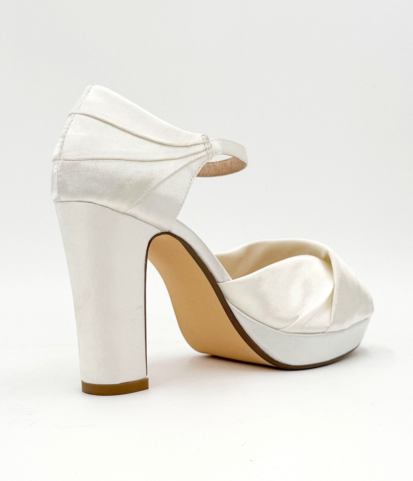 Chelsea Crew White Satin Gloria Heels