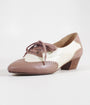 Chelsea Crew 1950's Mauve & Bone Demi Oxford Saddle Shoes