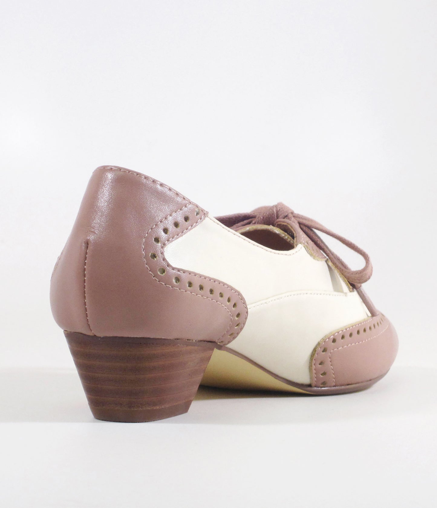 Chelsea Crew 1950's Mauve & Bone Demi Oxford Saddle Shoes