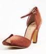 Chelsea Crew Rust Velvet Lola Pumps