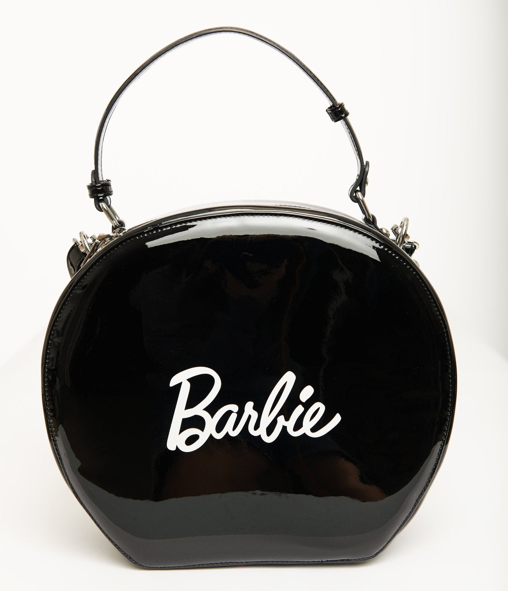 Barbie x Unique Vintage 1960s Black Leatherette Circle Bag - Unique Vintage - Womens, ACCESSORIES, HANDBAGS