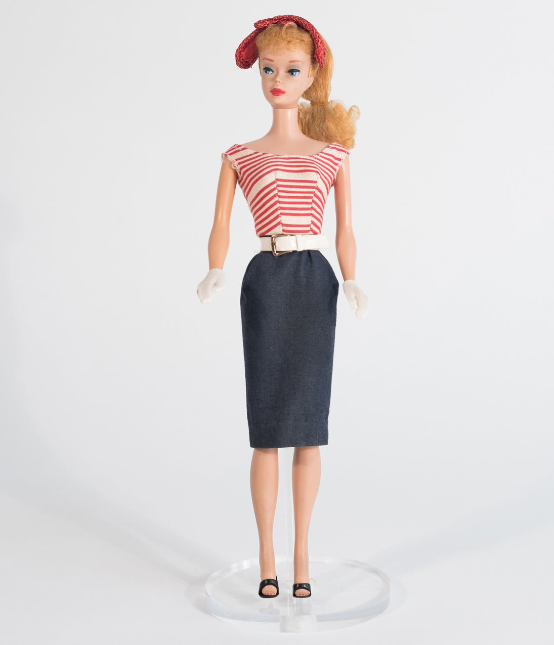 Barbie x Unique Vintage Cruise Stripes Nautical Pencil Dress - Unique Vintage - Womens, DRESSES, WIGGLE