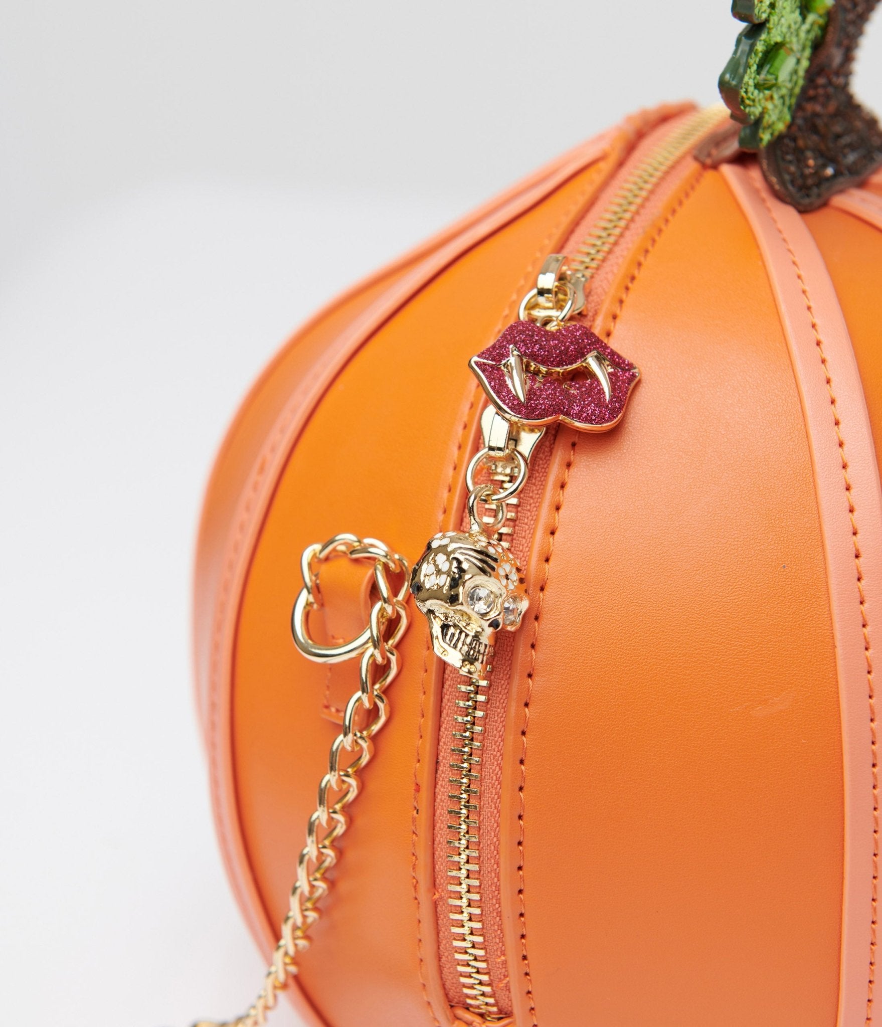 Betsey Johnson Orange You're So Gourdgeous Crossbody Bag - Unique Vintage - Womens, HALLOWEEN, ACCESSORIES