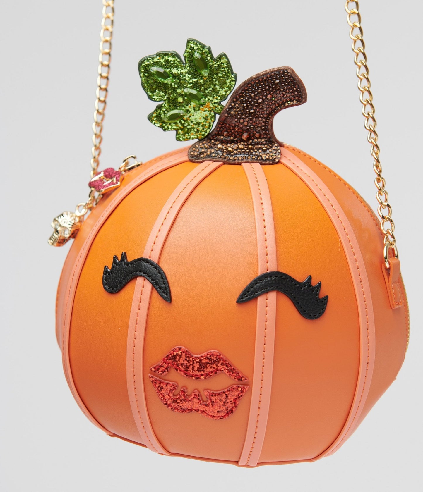 Betsey Johnson Orange You're So Gourdgeous Crossbody Bag - Unique Vintage - Womens, HALLOWEEN, ACCESSORIES