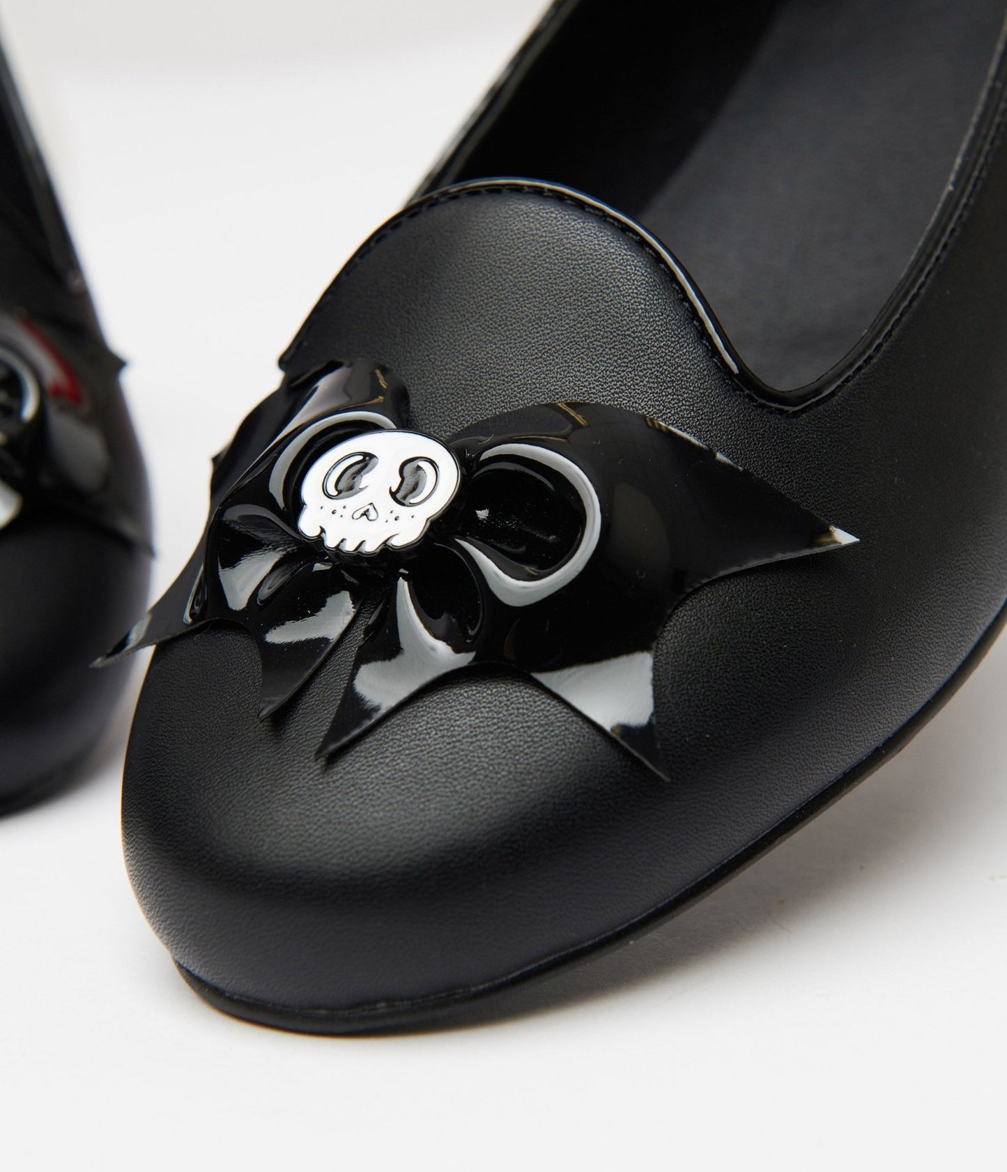 Black Bat & Skull Lydia Flats - Unique Vintage - Womens, HALLOWEEN, SHOES