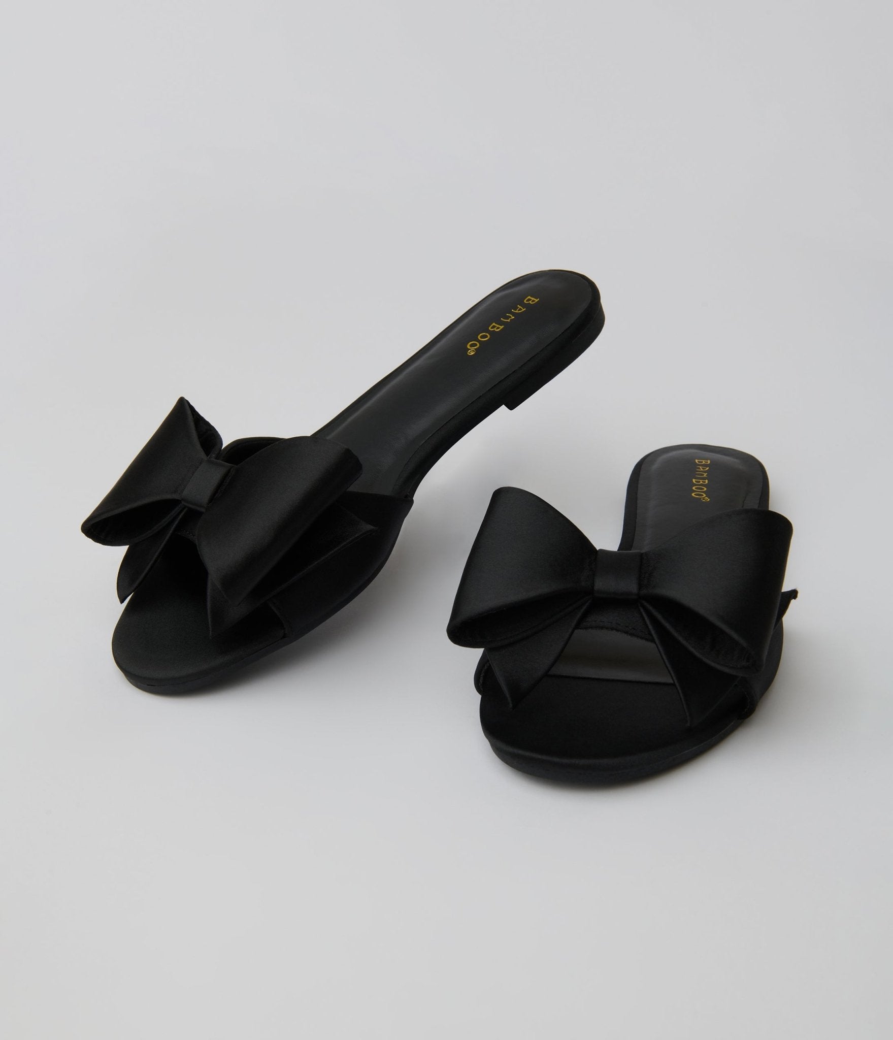 Black Bow Sandals - Unique Vintage - Womens, SHOES, SANDALS