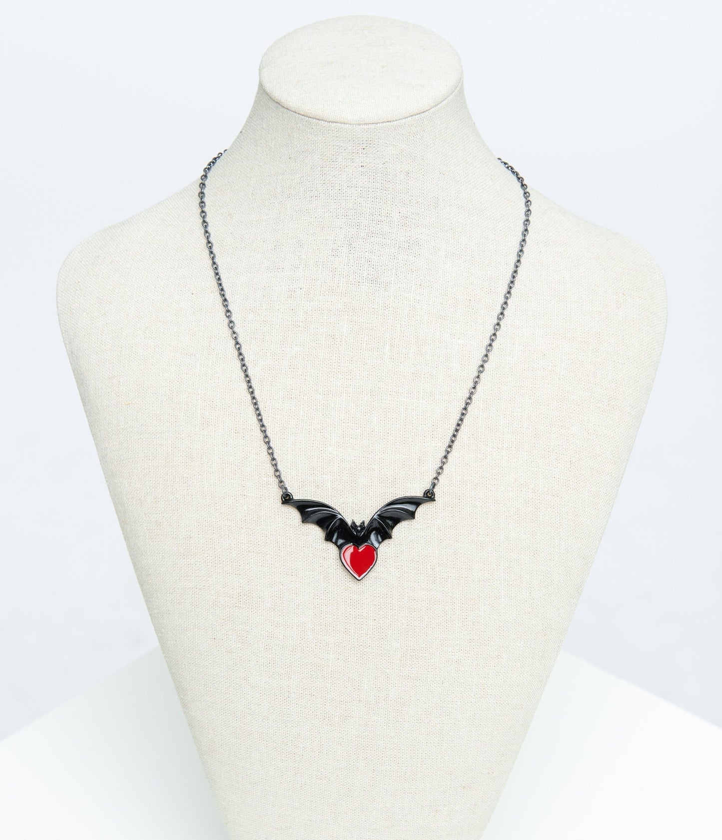 Black & Red Sombre Desir Necklace - Unique Vintage - Womens, HALLOWEEN, ACCESSORIES