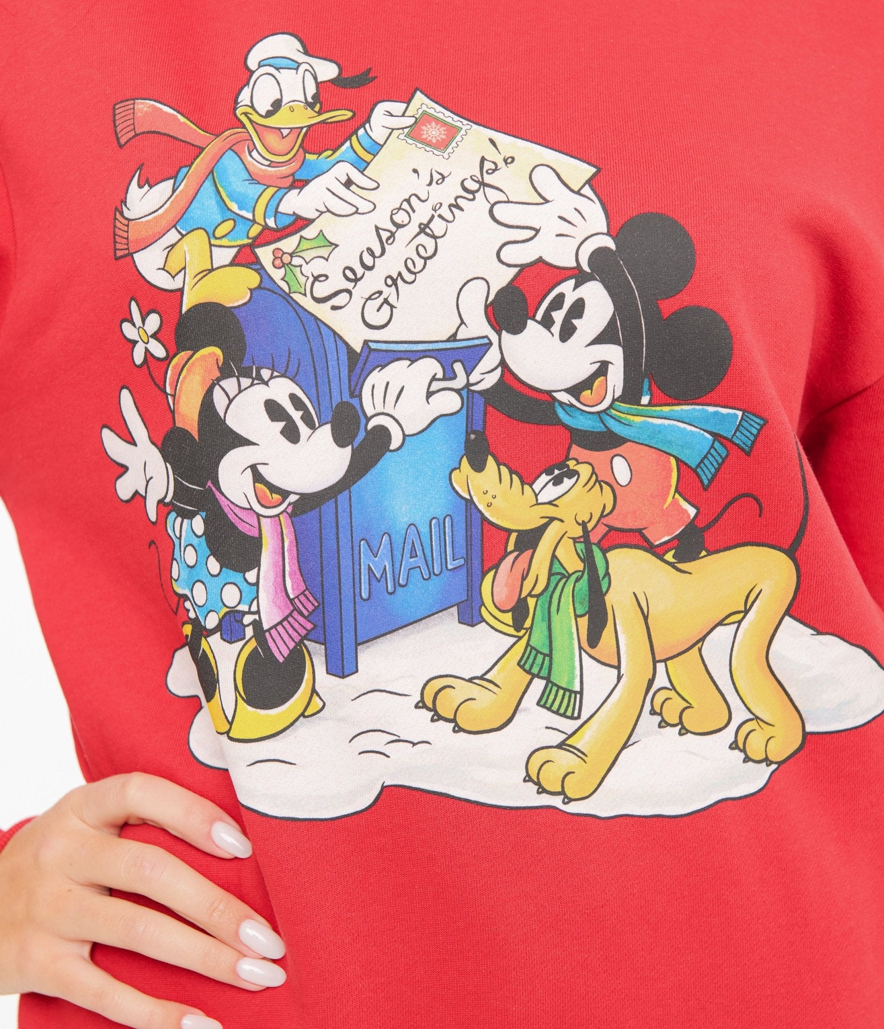 Vintage Sunday deals Comics Short Sleeve Sweatshirt Mickey and Minnie