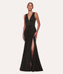 Cinderella Divine Black Empire Waist Prom Gown