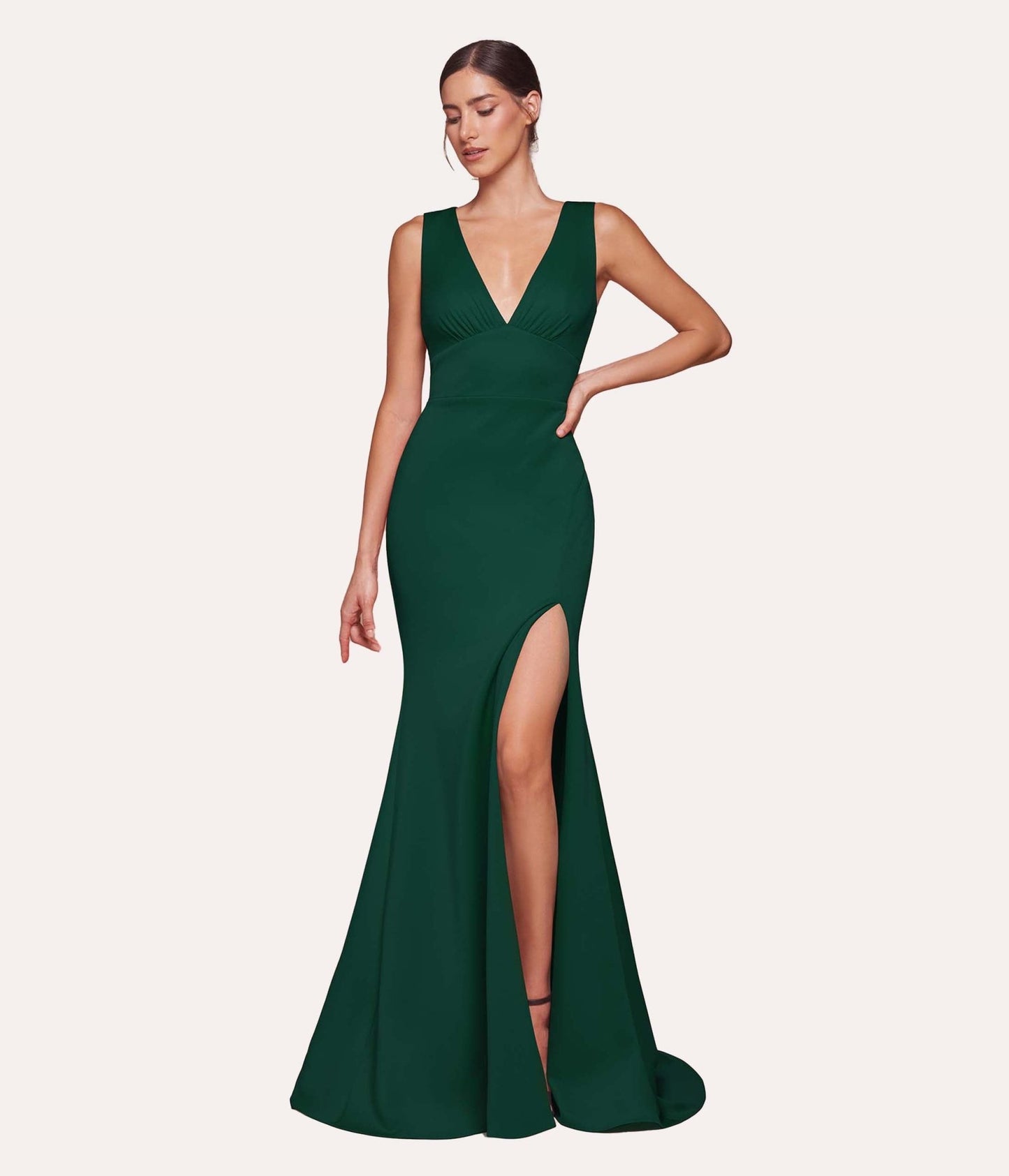 Cinderella Divine Emerald Empire Waist Prom Gown - Unique Vintage - Womens, DRESSES, PROM AND SPECIAL OCCASION