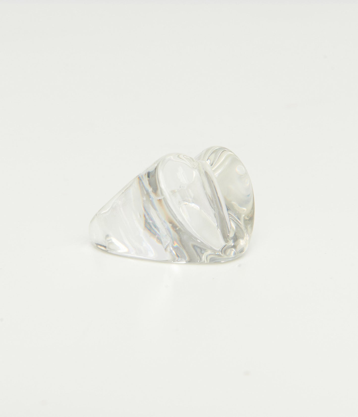 Clear Heart Shaped Acrylic Ring - Unique Vintage - Womens, ACCESSORIES, JEWELRY