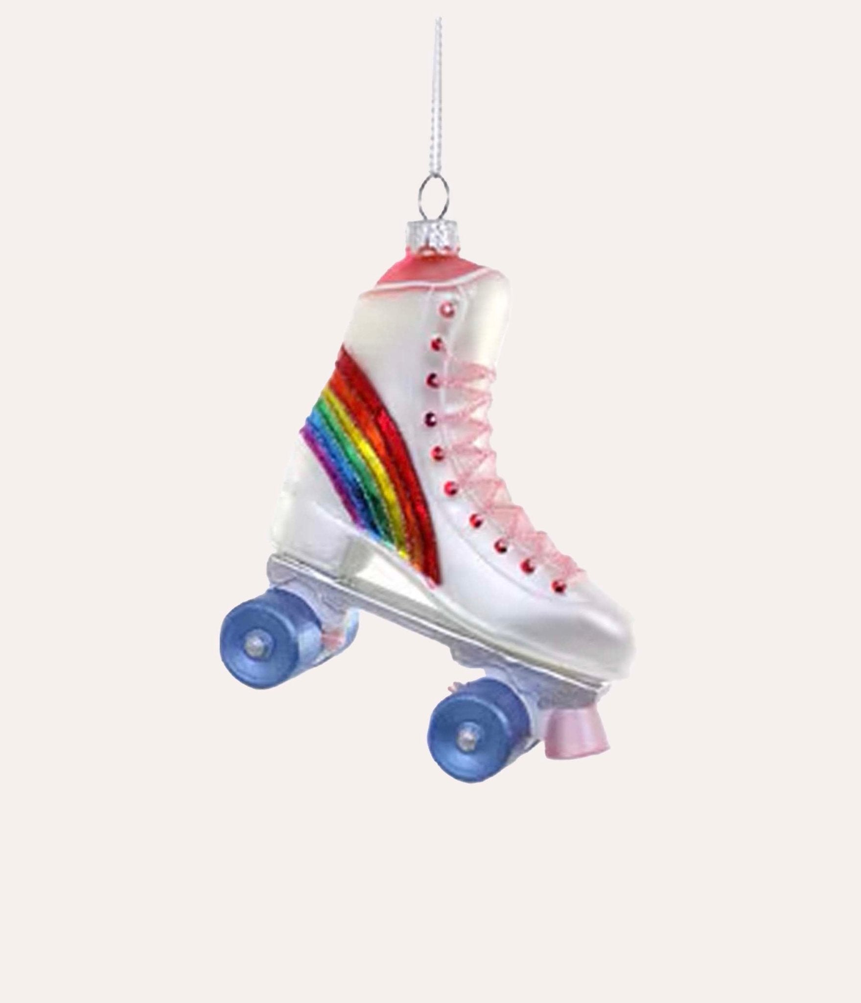 Cody Foster Silver & Rainbow Roller Skate Ornament - Unique Vintage - Womens, ACCESSORIES, GIFTS/HOME