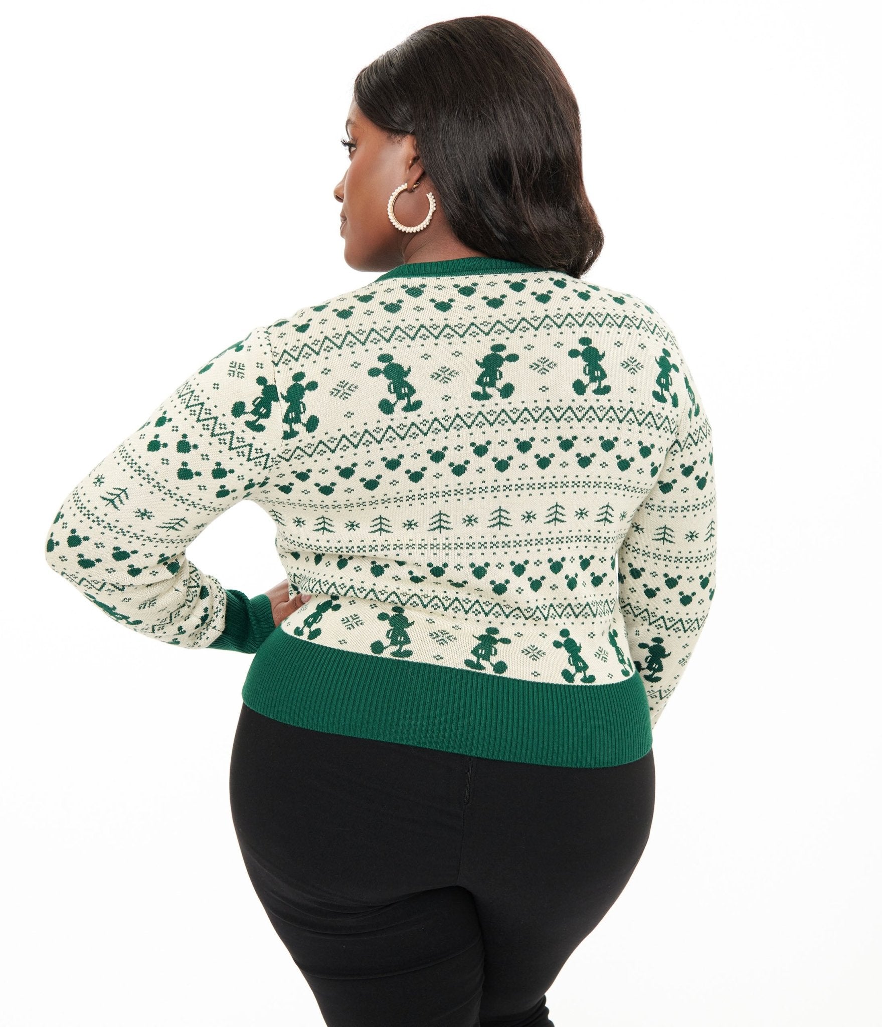 Disney Holiday Collection by Unique Vintage Plus Size Green Mickey Fai