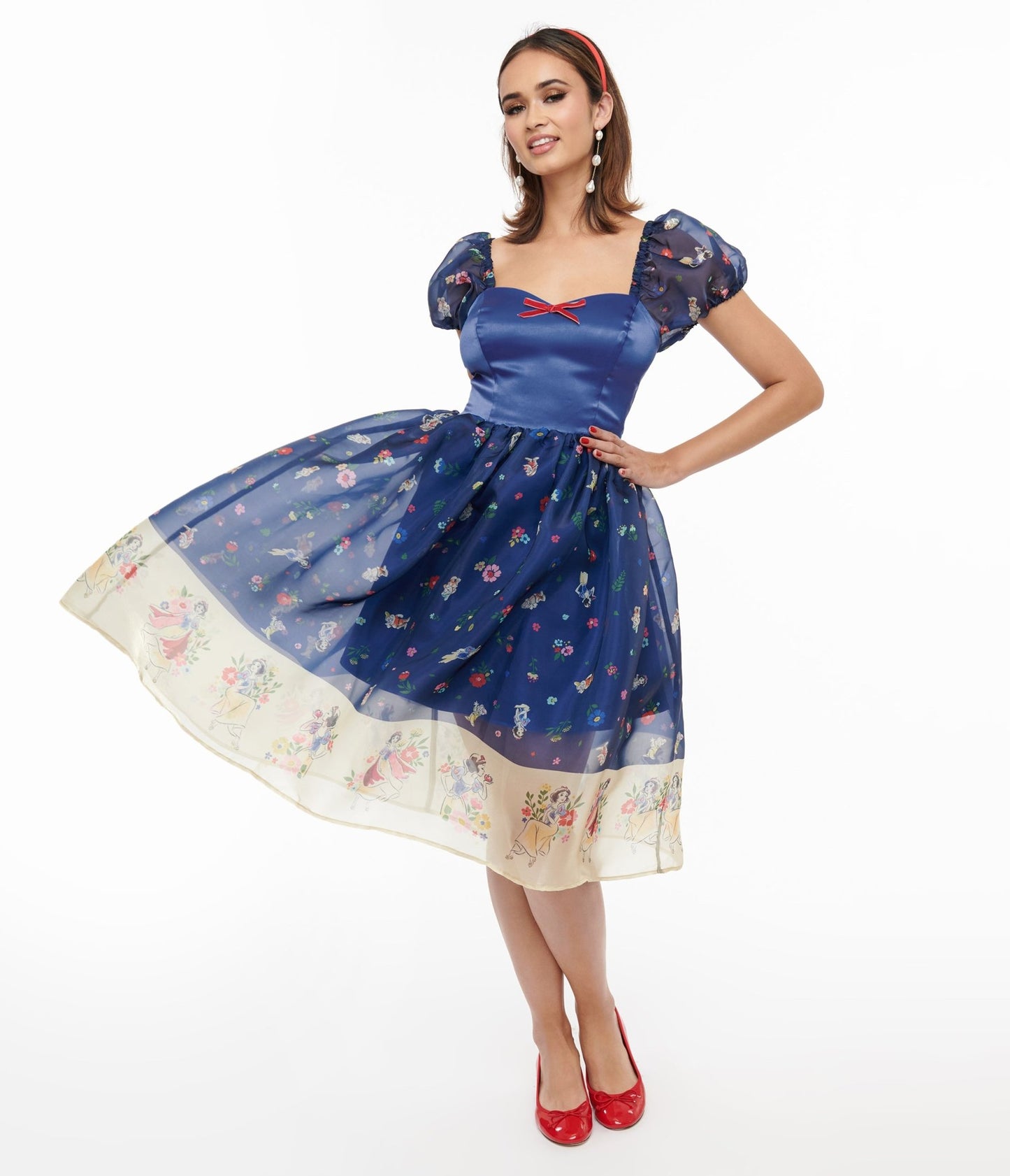 Disney Princess x Unique Vintage Blue Snow White Sweetheart Dress - Unique Vintage - Womens, DRESSES, PROM SPECIAL OCCASION