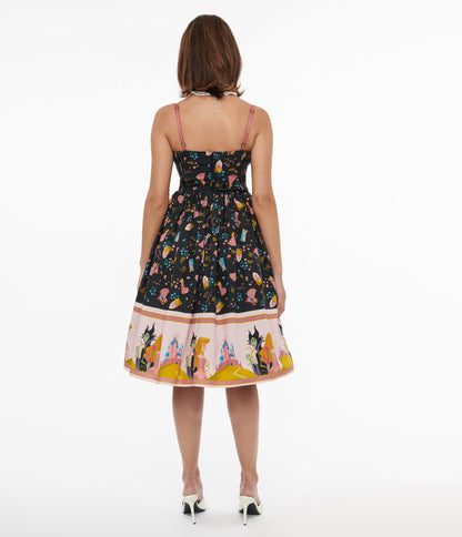 Disney Princess x Unique Vintage Sleeping Beauty Print Swing Dress - Unique Vintage - Womens, DRESSES, SWING