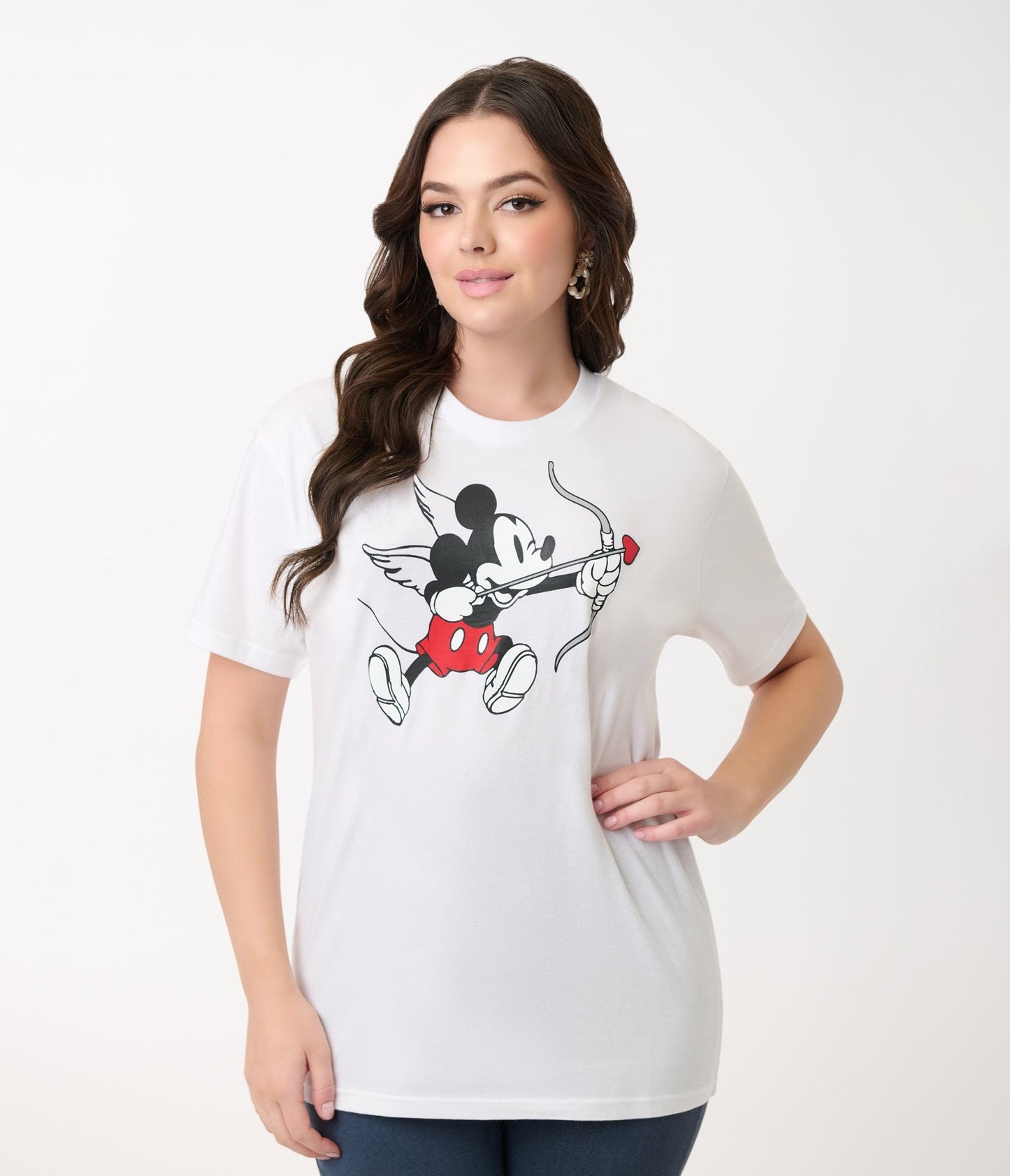 Disney Valentine's Day Collection by Unique Vintage Cupid Mickey Unisex Graphic Tee - Unique Vintage - Womens, GRAPHIC TEES