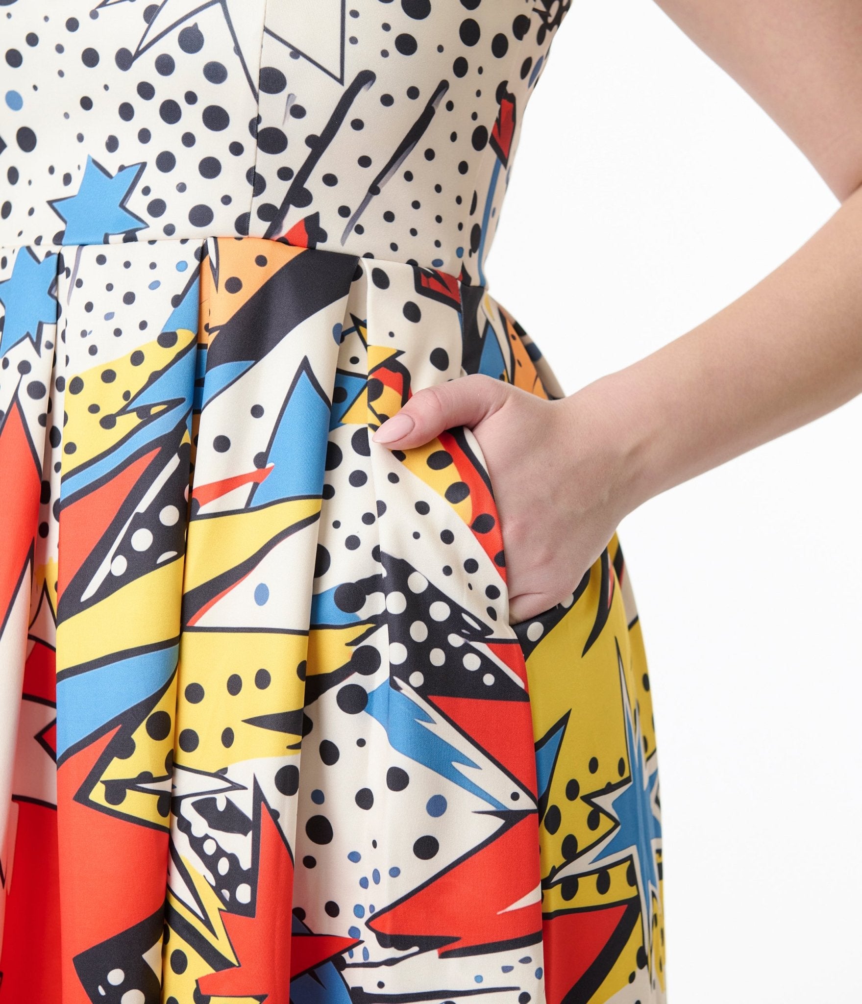 Dolly & Dotty 1950s Pop Art Explosion Amanda Swing Dress - Unique Vintage - Womens, DRESSES, SWING