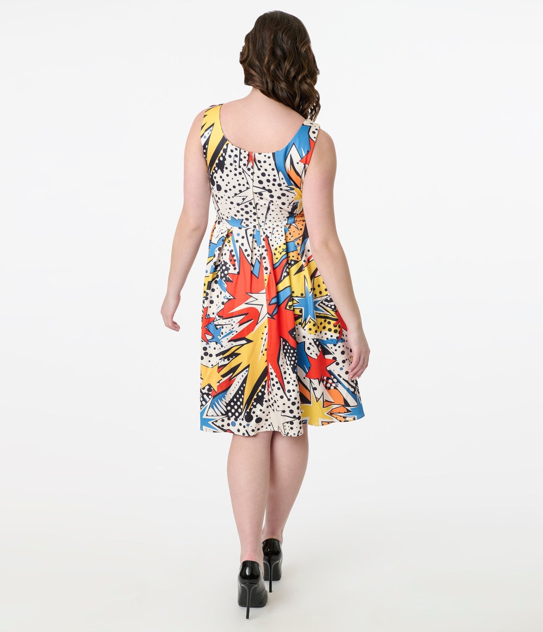 Dolly & Dotty 1950s Pop Art Explosion Amanda Swing Dress - Unique Vintage - Womens, DRESSES, SWING