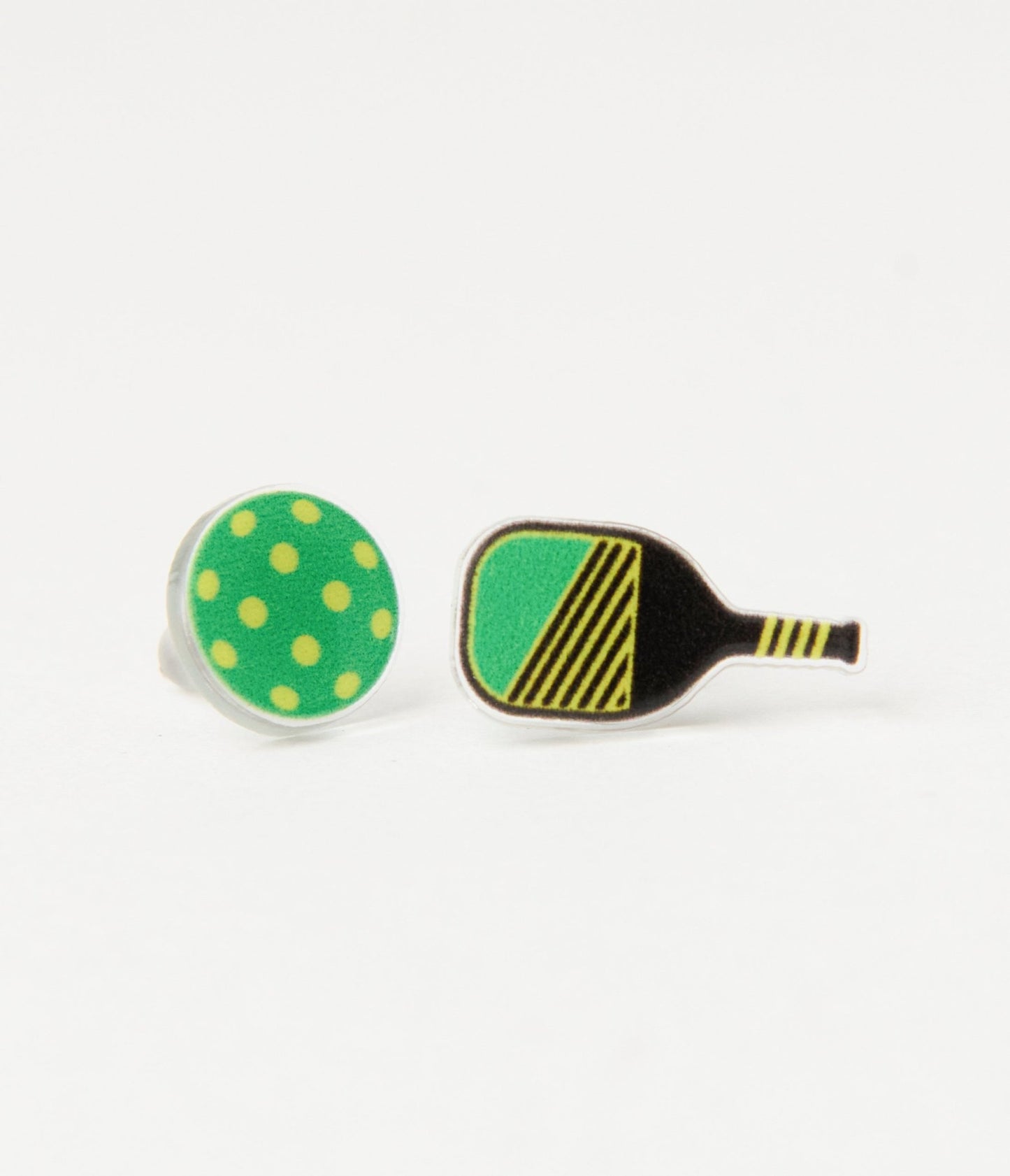 Green Pickleball Earrings - Unique Vintage - Womens, ACCESSORIES, JEWELRY