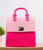 Hot Pink Patent Leatherette Crossbody Bag