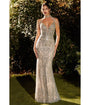 Ladivine by Cinderella Divine Silver Crystal Evening Dress with Choker