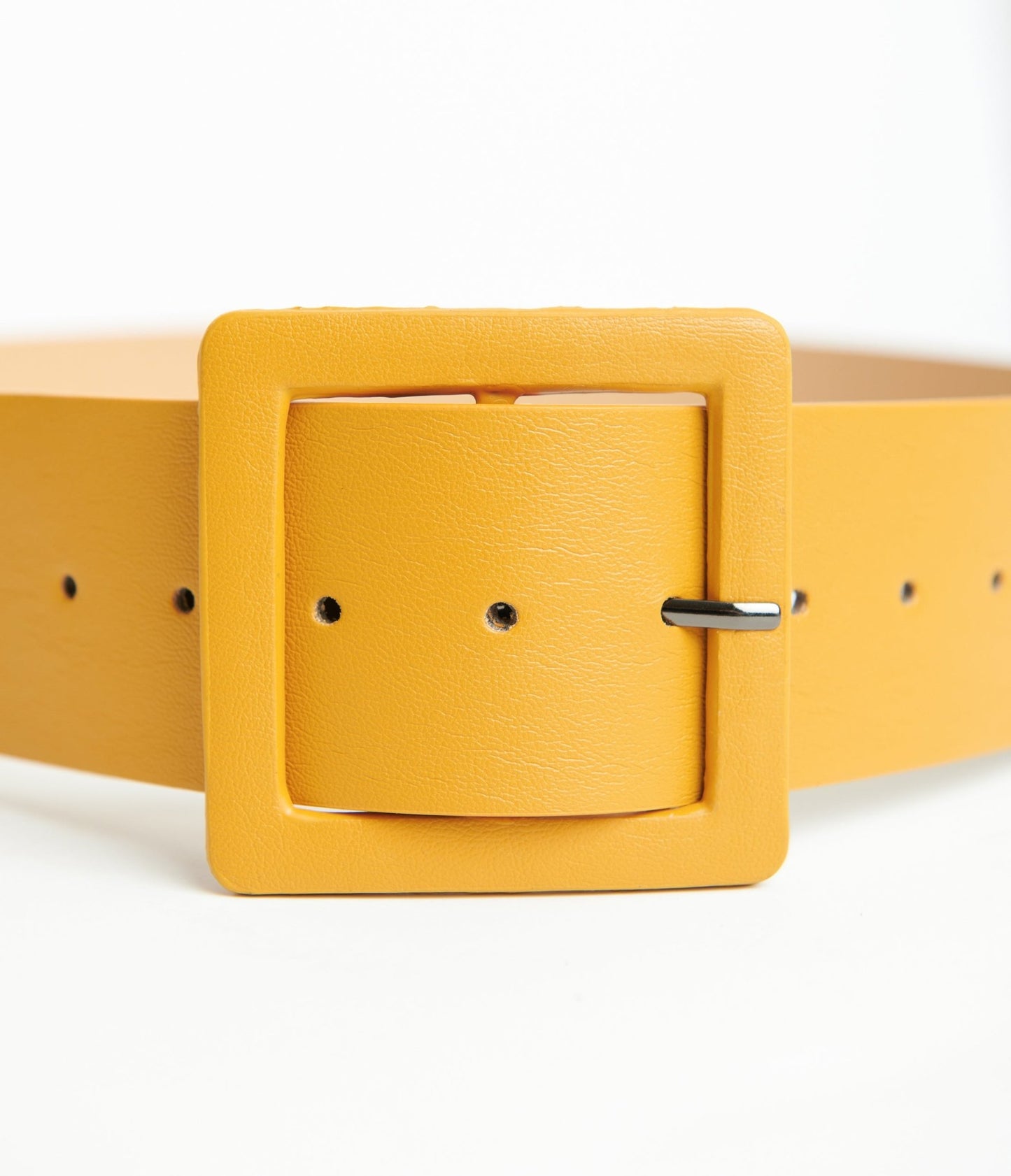 Mustard Leatherette Wide Belt - Unique Vintage - Womens, ACCESSORIES, BELTS