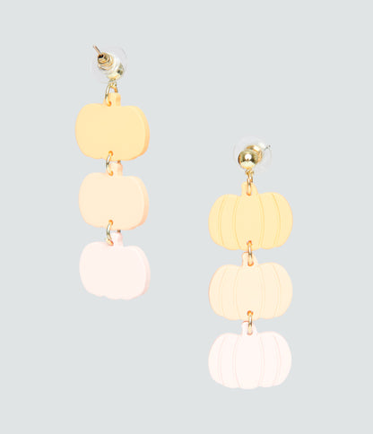 Pastel Pumpkin Drop Earrings - Unique Vintage - Womens, HALLOWEEN, ACCESSORIES