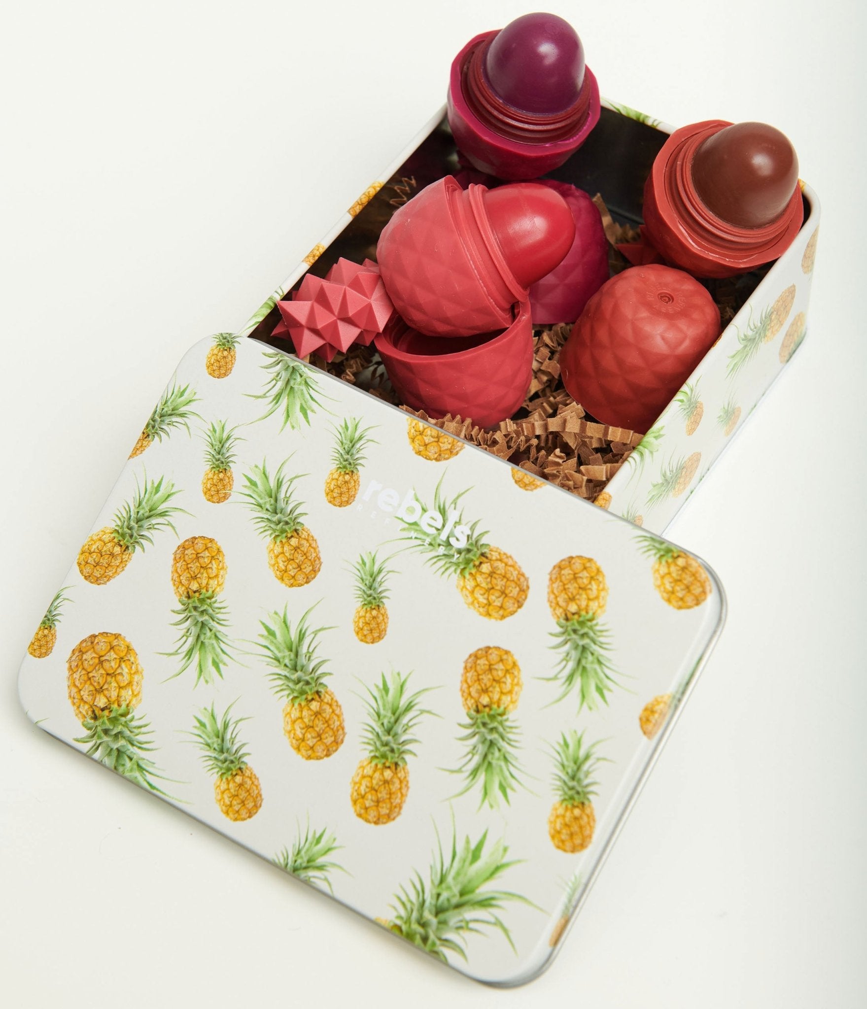 Pineapple Tinted Lip Balm Set - Unique Vintage - Womens, ACCESSORIES, MAKEUP