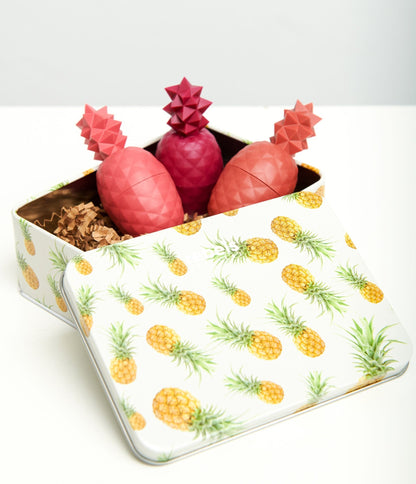 Pineapple Tinted Lip Balm Set - Unique Vintage - Womens, ACCESSORIES, MAKEUP