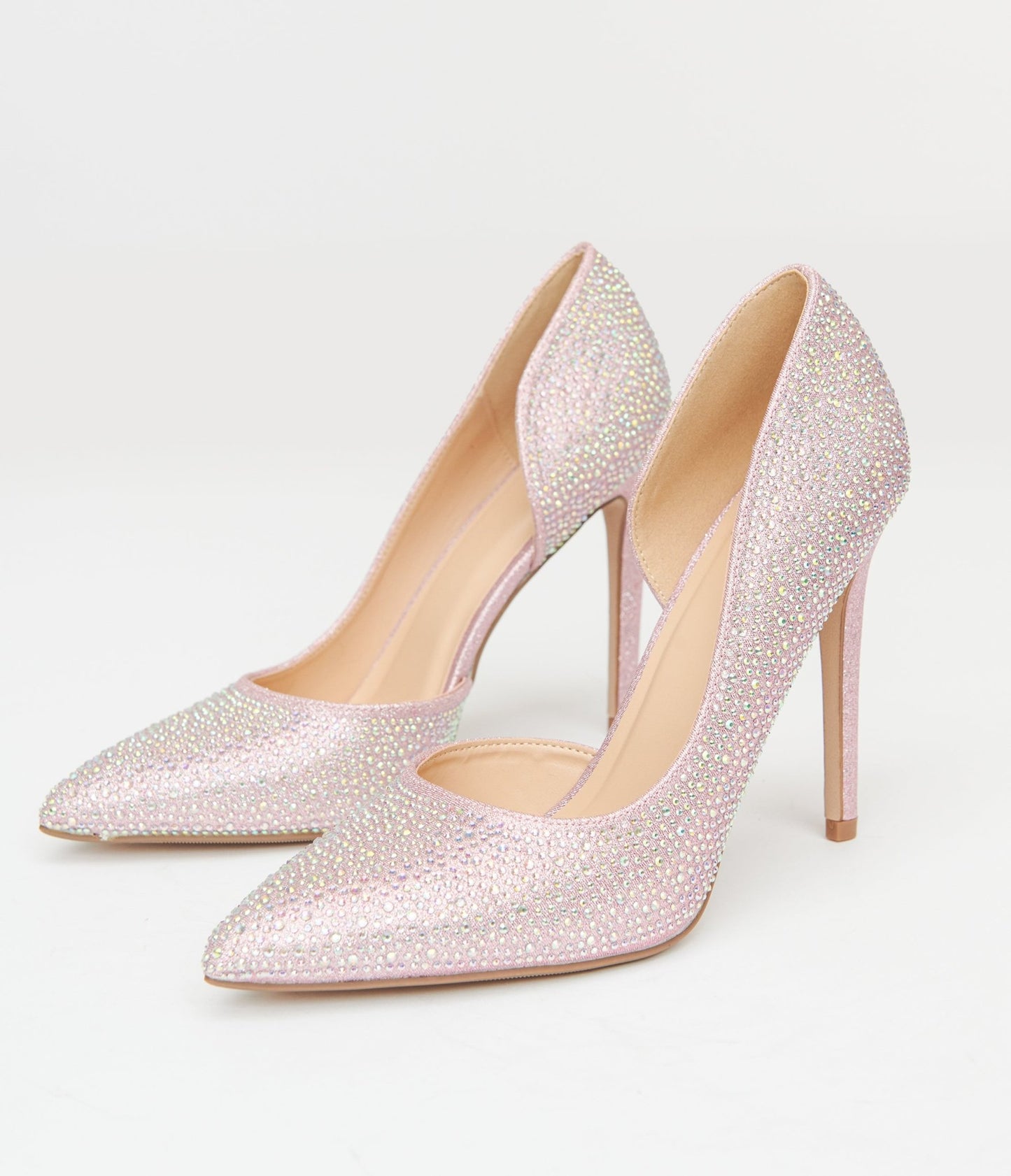 Pink Rhinestone Stiletto Pumps - Unique Vintage - Womens, SHOES, HEELS