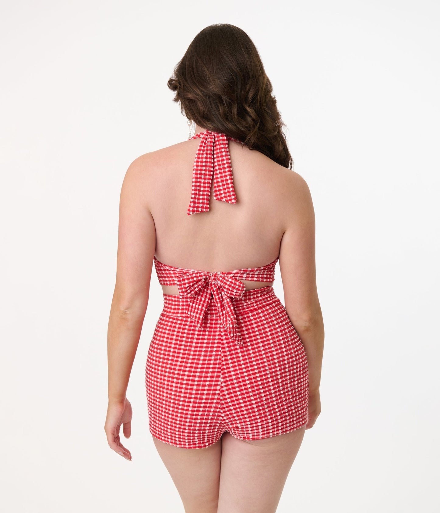 Pinky Pinups 1960s Red Gingham Sailor Swim Bottoms - Unique Vintage - Womens, SWIM, BOTTOM