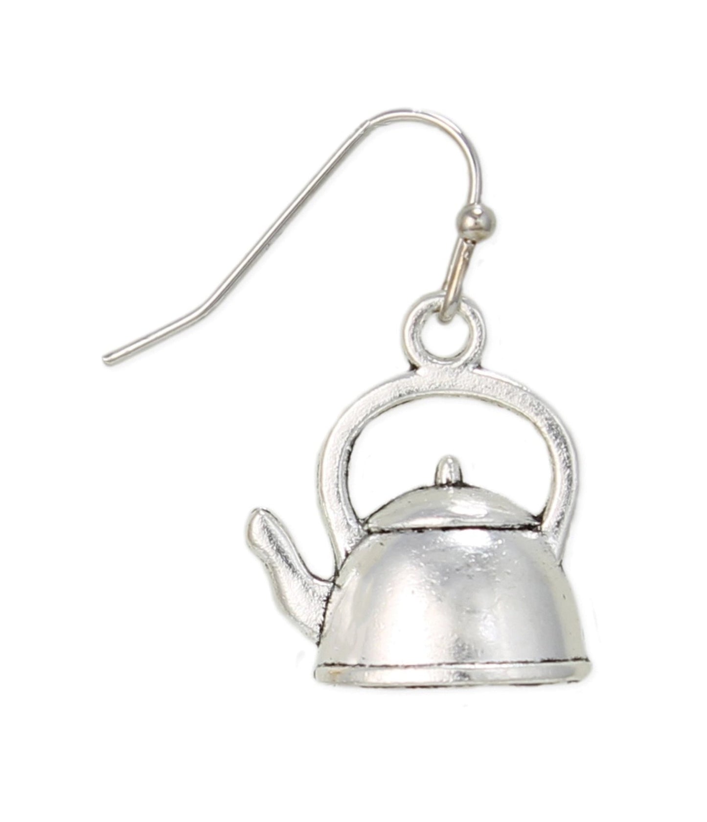 Put on the Kettle Silver Earrings - Unique Vintage - Womens, ACCESSORIES, JEWELRY